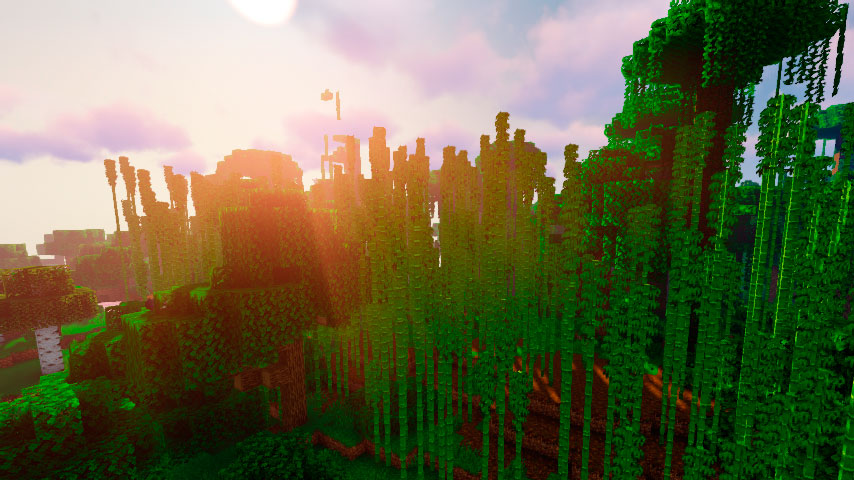 Bamboo Jungle Hills in the Minecraft