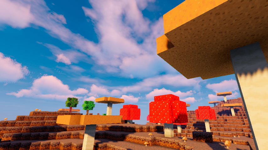 Mushroom Fields in the Minecraft
