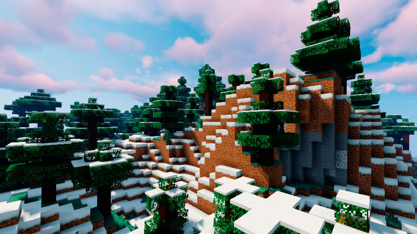 Snowy Taiga Hills in the Minecraft