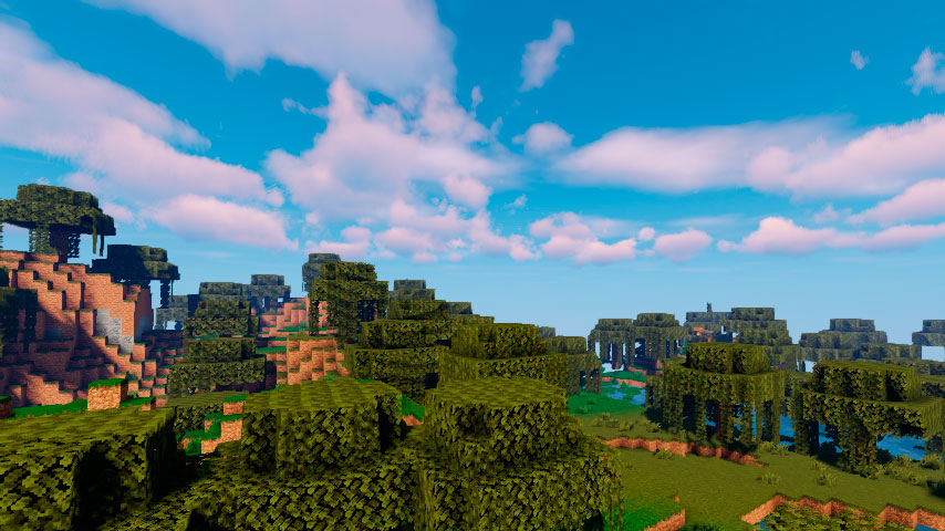 Swamp Hills in the Minecraft